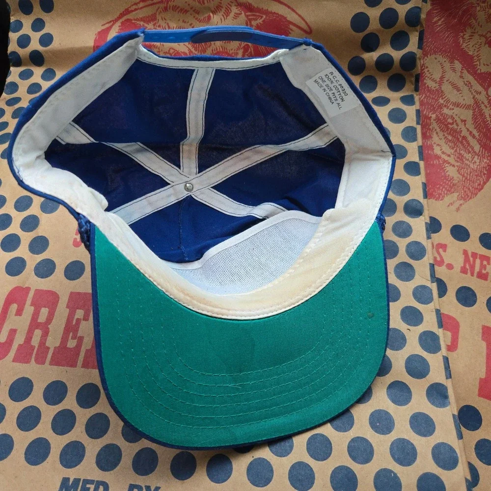 Vintage Raybestos HTP Snapback Hat OS Mens Blue Rope Trucker Racing Promo Cotton